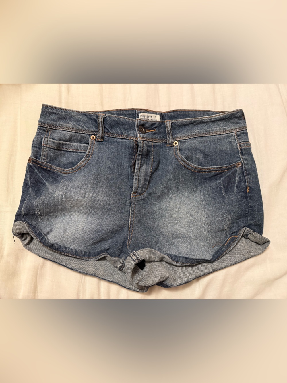 [3 FOR $15] Forever21 blue denim jeans Premium denim slightly distressed